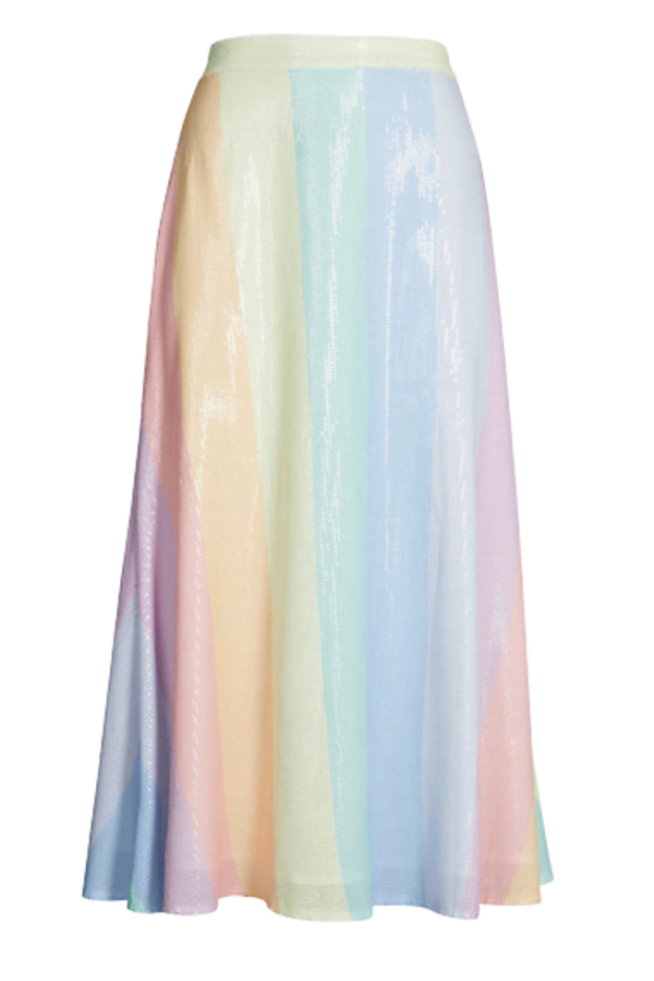 Rent Penelope rainbow sequin skirt - Olivia Rubin | HURR