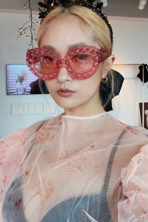 SIMONE ROCHA x H&amp;M サングラス Rent Pink Statement Sunglasses - Simone Rocha x H&M | HURR