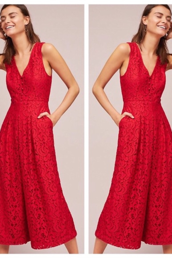 red lace jumpsuit