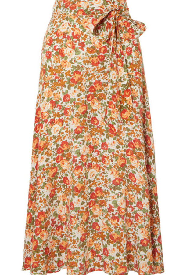 Rent Asiya Floral Print Wrap Skirt - Faithfull The Brand | HURR