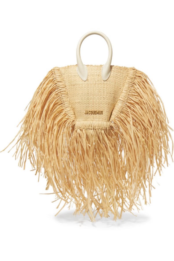 fluffy jacquemus bag