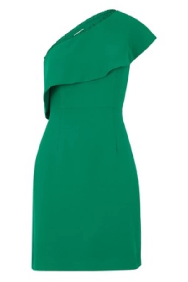 Green One Shoulder Dress