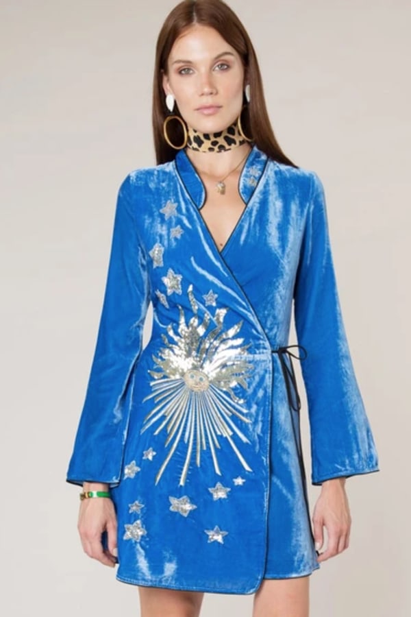 Rixo iris wrap dress