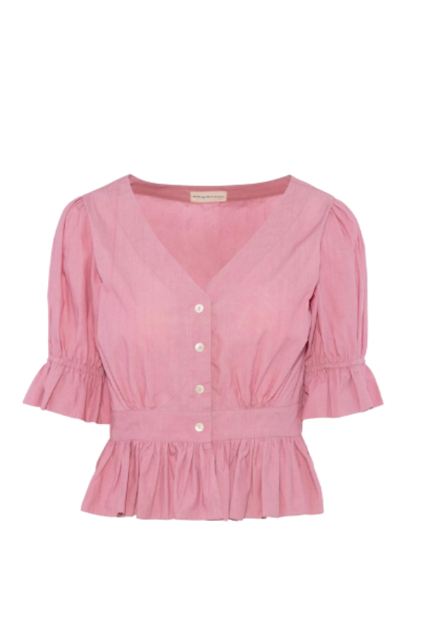 Rent Priyanka top in Pink Poplin - Daydress | HURR