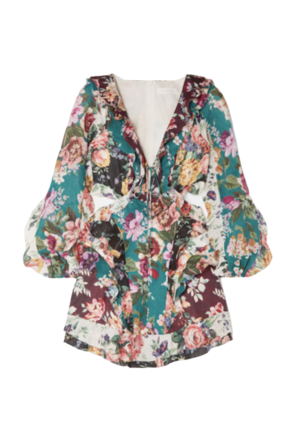 Rent Allia ruffled floral-print - Zimmermann | HURR