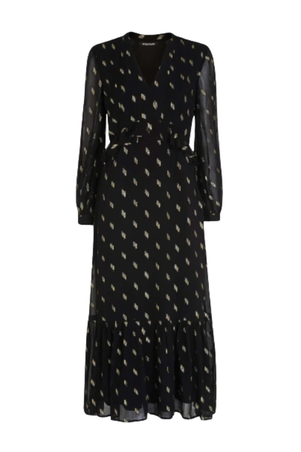 Rent Dobby Metallic Midi Dress - Whistles | HURR