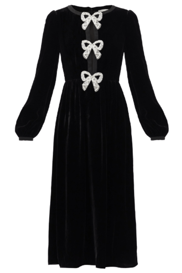 Rent Camille Bow Velvet Dress - Saloni ...