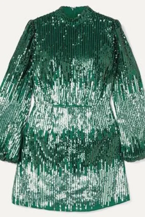 rixo green sequin dress Rixo // Emmy Sequin Stripe Dress – VSP Consignment main image 1