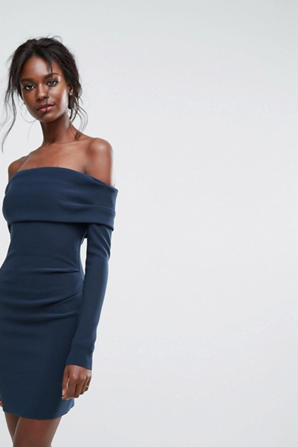 bec and bridge off the shoulder dress