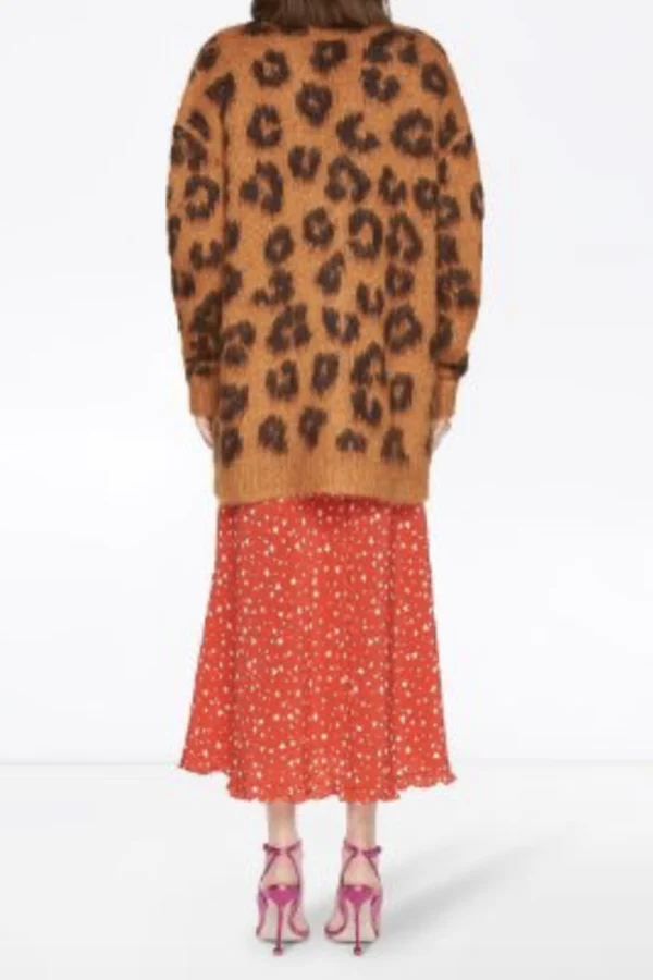 Miu miu leopard cardigan hot sale
