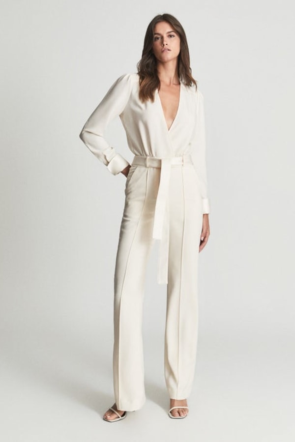 Rent Ivory Tux jumpsuit - Reiss | HURR