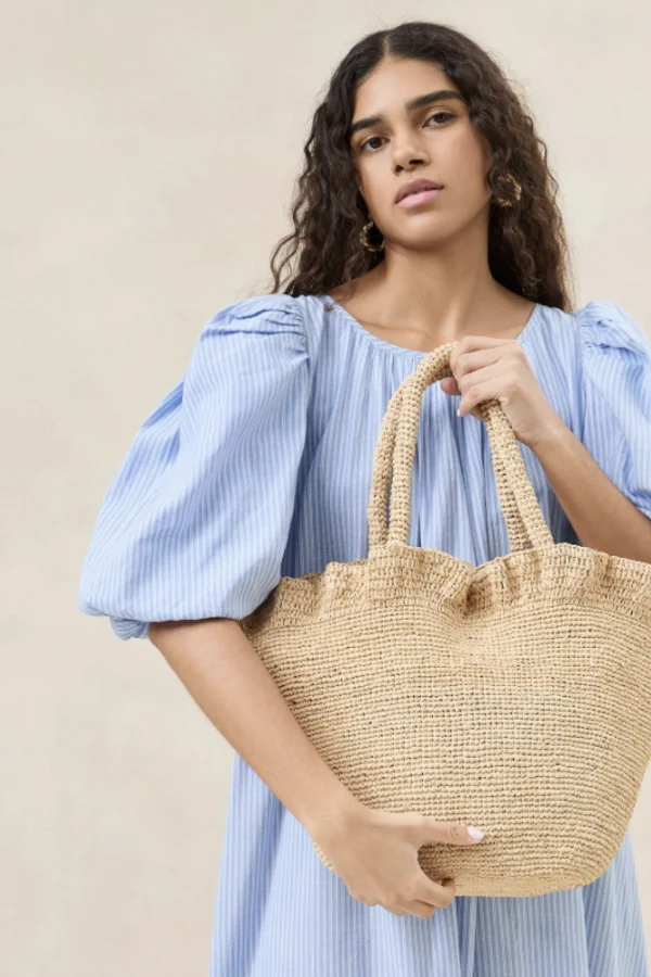 Rent Cyrus ruffled raffia tote - Loeffler Randall | HURR