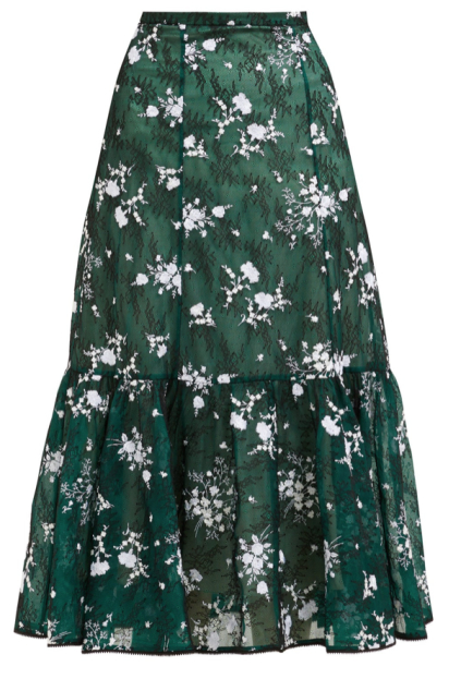 Rent Hilma floral trimmed dress - Erdem | HURR