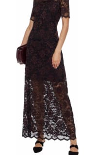 ganni flynn lace maxi dress