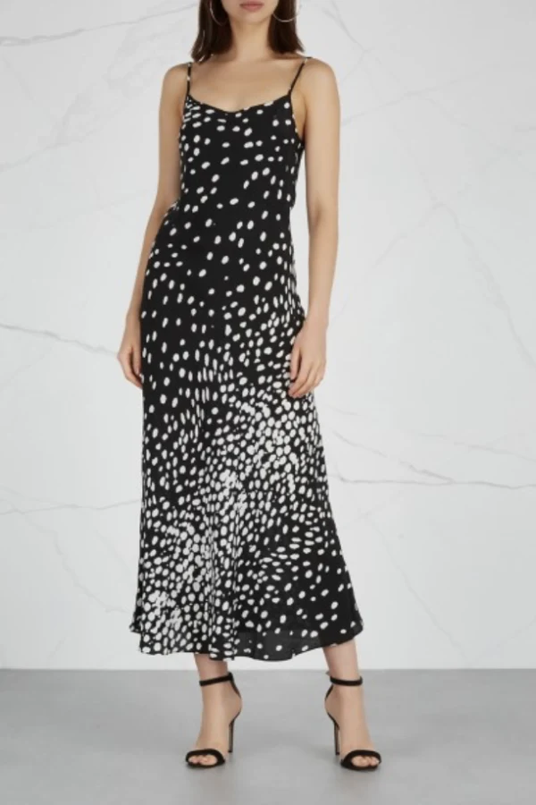 Rixo Leopard Print And Polka Dot Dress Rent Holly Leopard Print