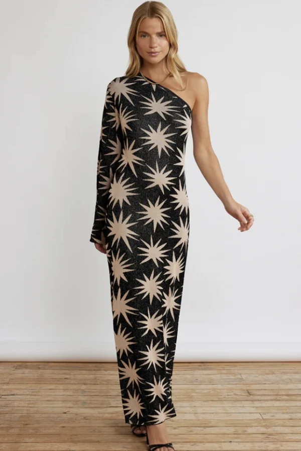 Realisation Par Navy Star Dress Rent Esme Star Lurex Knitted Dress Kitri  HURR