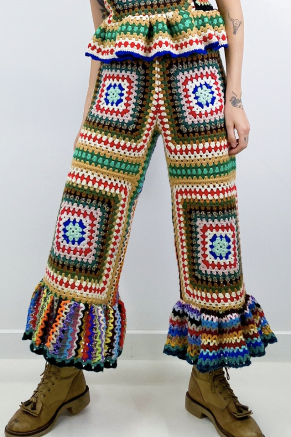 Rent Granny Crochet Trousers - Magpie Vintage | HURR