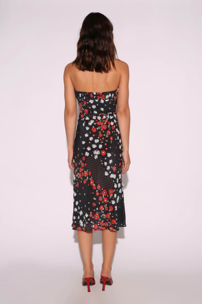 Rent Iris Strapless Floral Dress Realisation Par Hurr