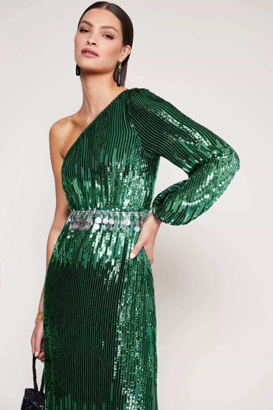 Rent Bradshaw Sequin Midi Dress - RIXO | Rixo