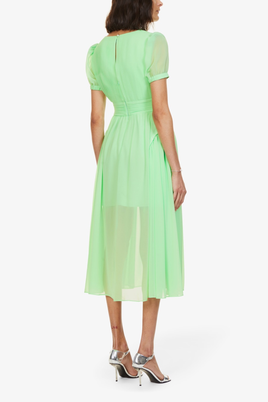 Rent Pleated woven midi dress - SELF-PORTRAIT | Selfridges