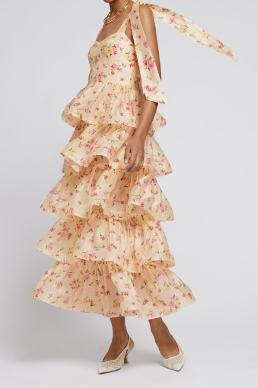 Exaggerated frill dress sales