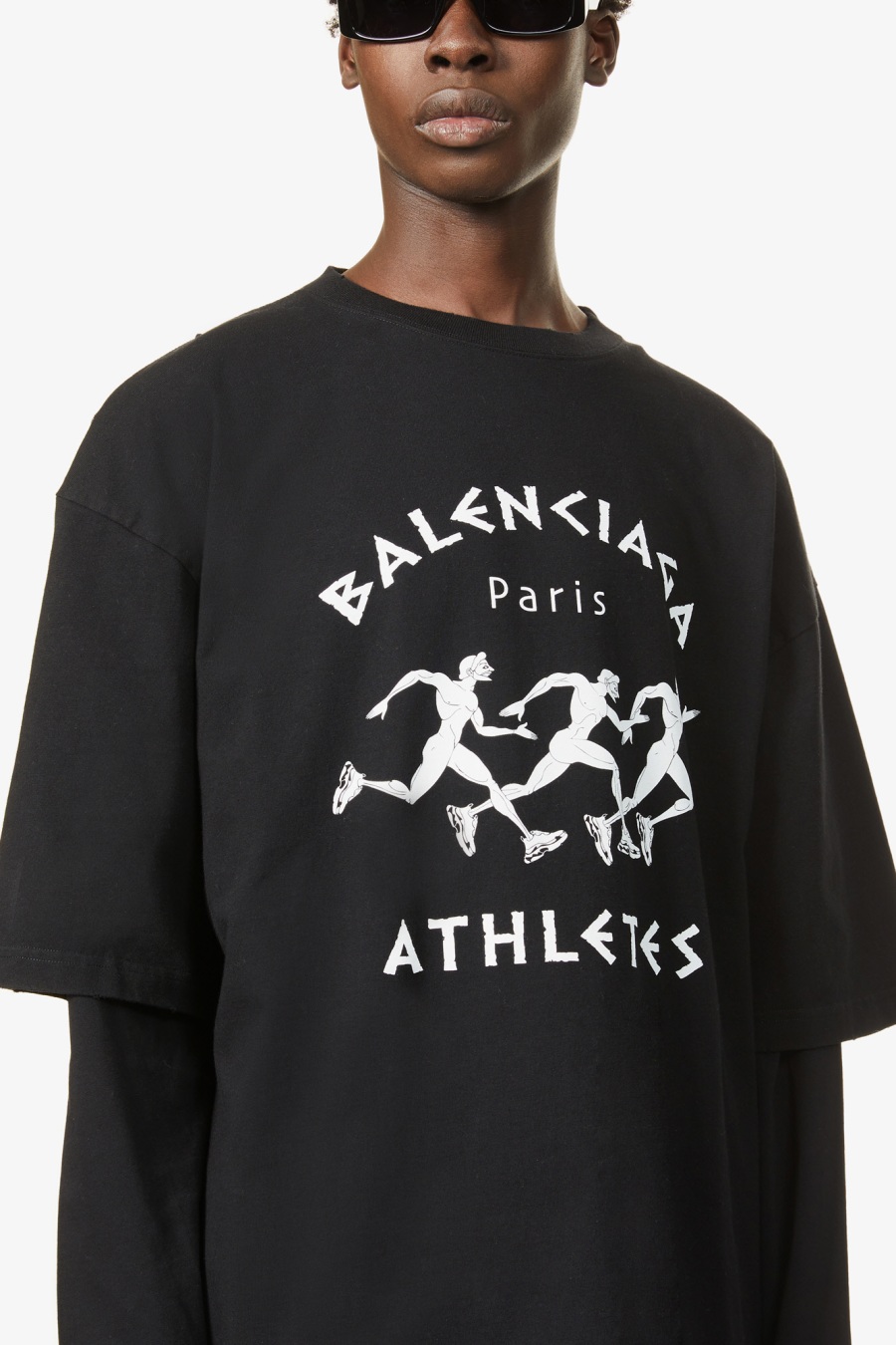 balenciaga paris athletes shirt