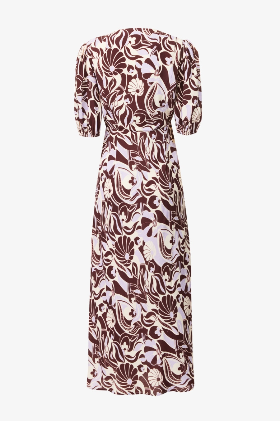 Rent Rixo Ginger Poppy Jacquard Tie Waist Midi Dress