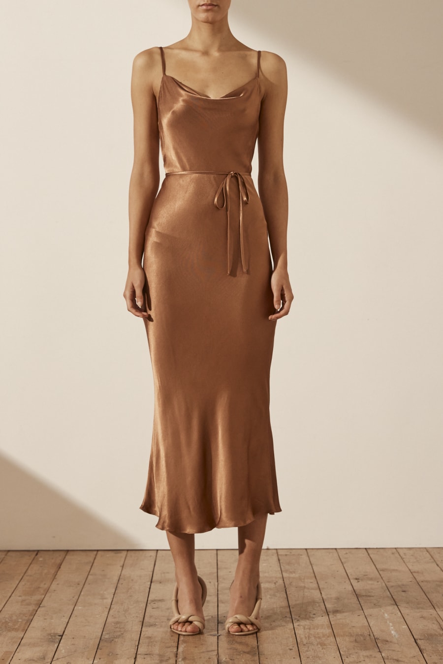 Rent LA LUNE BIAS COWL MIDI DRESS - - Shona Joy | Selfridges