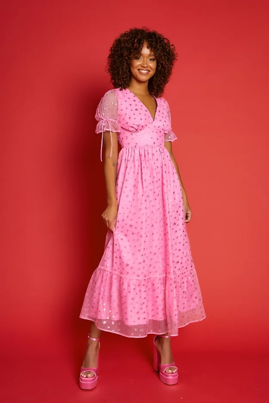 Rent Paloma Dress Pink Star - Molby the Label