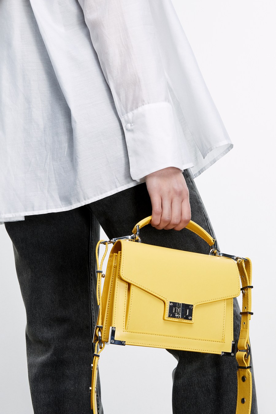 Rent Emily Yellow Leather Bag THE KOOPLES Selfridges