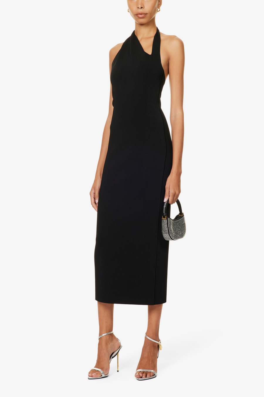 Rent Artemis asymmetric stretch-woven midi dress - GALVAN | Selfridges