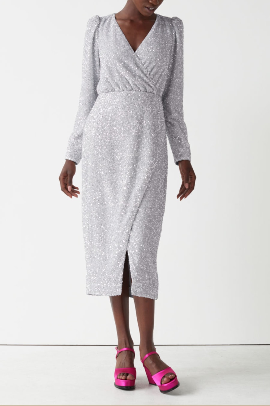 Rent Fitted Wrap Midi Dress Other Stories John Lewis