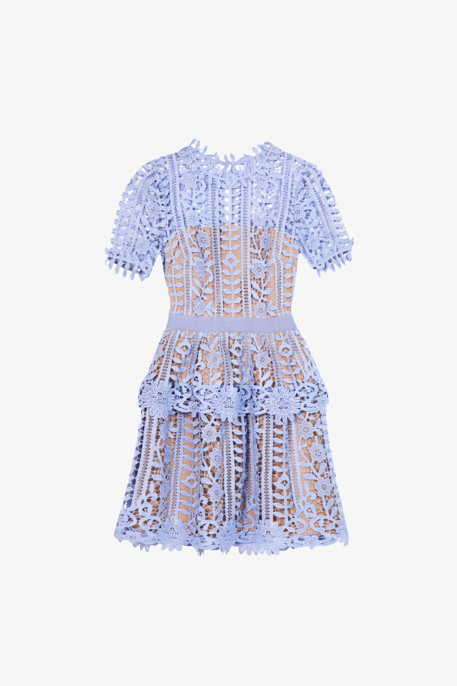 Rent Floral embroidered round neck lace mini dress SELF PORTRAIT