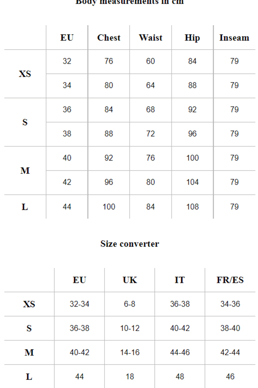 Size Guide - & Other Stories