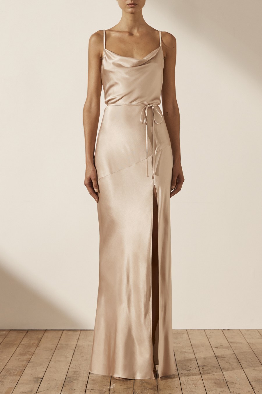 Rent LA LUNE BIAS COWL MAXI DRESS - Shona Joy | Selfridges