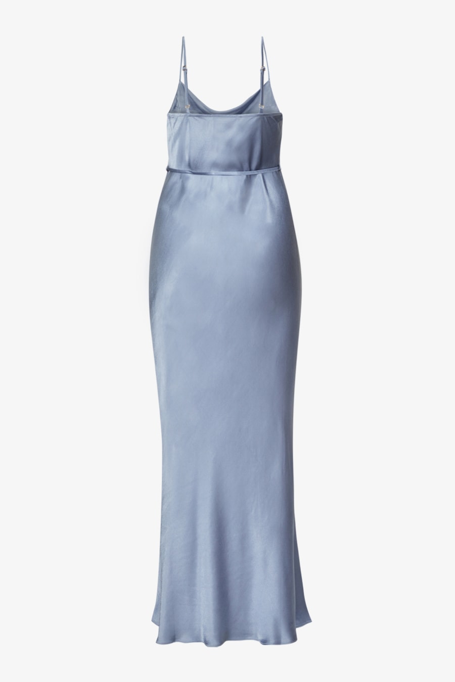 Missguided Satin Cowl Neck Maxi Slip Dress in Blue