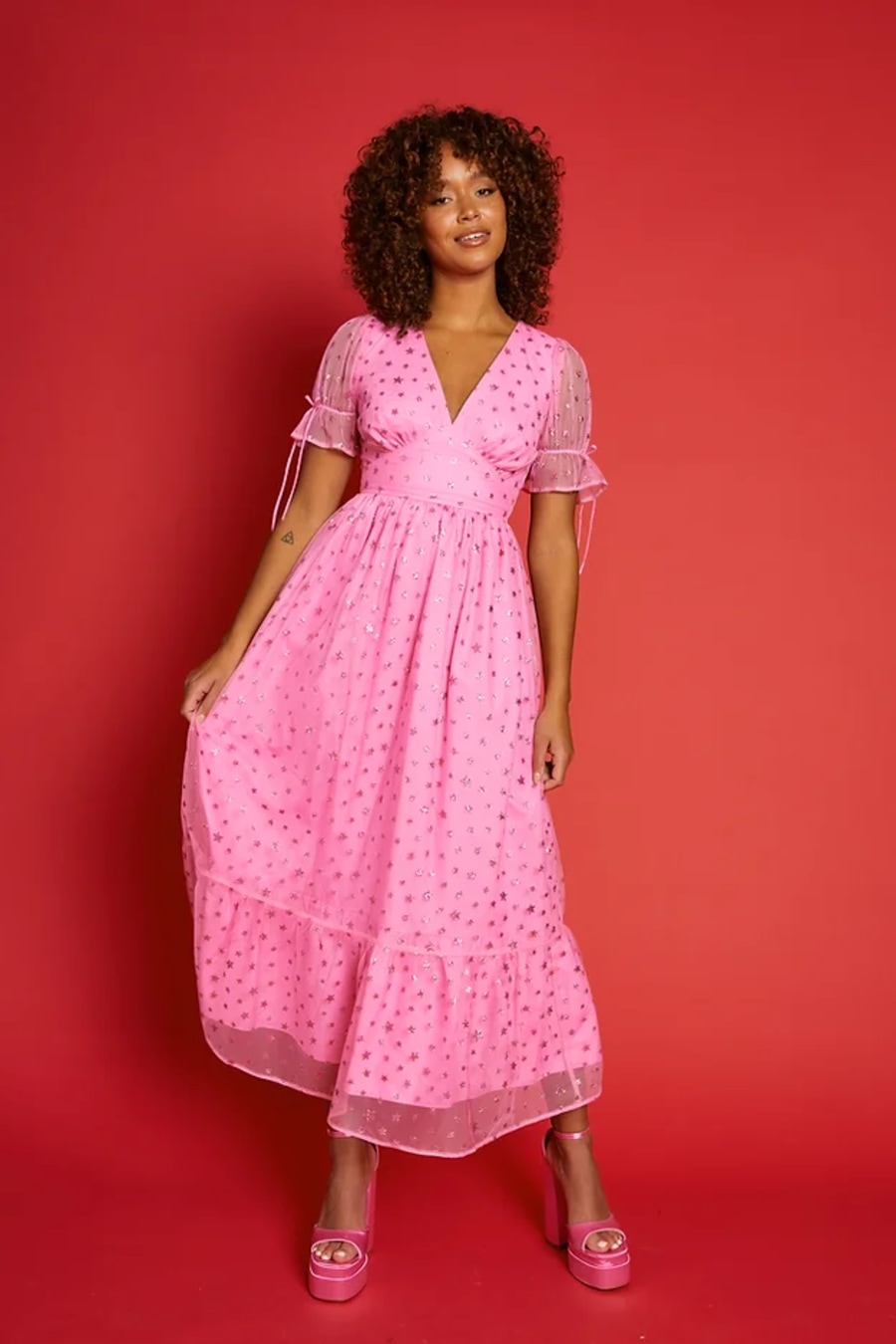 Rent Paloma Dress Pink Star Molby the Label John Lewis