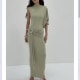 TITAN MAXI DRESS IN GREEN SPANDEX JERSEY