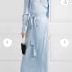 Wrap Satin Midi Dress