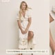 White Embroidered Puff Sleeve Saffy Midi Dress