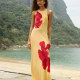 Light Yellow Poppy Flowers Dress