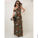 Off Shoulder ruffle tish maxi dress