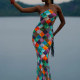 Mami Beaded Halter Neck Maxi Dress