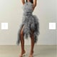Cloud nine jumpsuit in smoke feathers