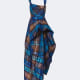 Chichi draped plaid maxi dress