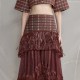 Ano Layered Raffia Skirt and Topm