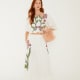 Off white embroidery coord set