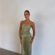 Maya Gown in Sage Shimmer
