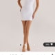 House of CB The silhouette true white halter neck bandage mini dress in true white