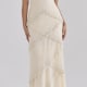 Sorelle vanilla georgette hand embellished tiered maxi dress - limited edition